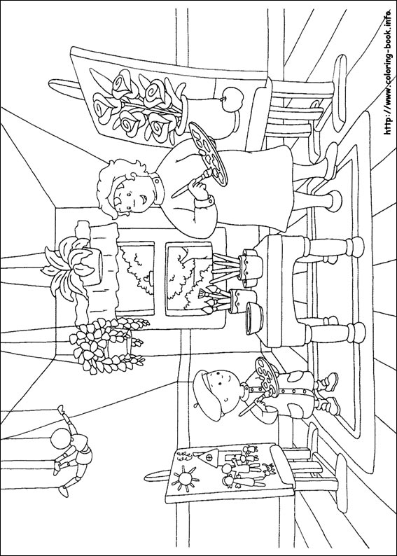 Plansa de colorat cu Caillou 78 76
